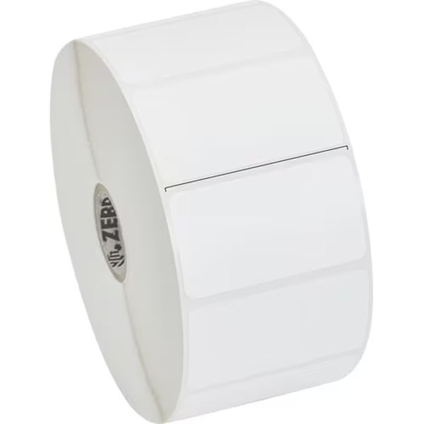 Zebra Label Paper 2.25x1.25in Direct Thermal Zebra Z-Select 4000D - 2 1/4" Width x 1 1/4" Length - Permanent Adhesive - Direct Thermal - White - Paper, Acrylic - 2100 / Roll - Perforated - 12 / Roll Part Number: 10015341
