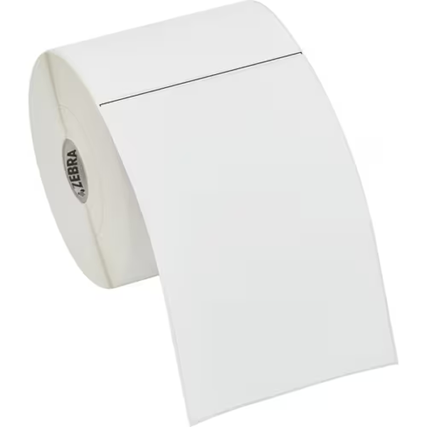 Zebra Label Paper 4 x 6in Thermal Transfer Zebra Z-Perform 2000T 1 in core - 4" Width x 6" Length - 460/Roll - 1" Core - 6 / Carton - White  Part Number:10005853